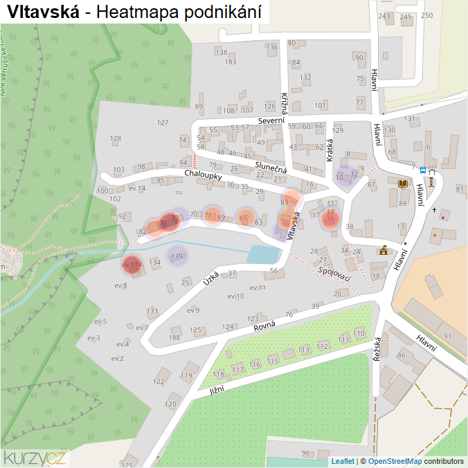 Mapa Vltavská - Firmy v ulici.