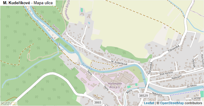 M. Kudeříkové - mapa ulice