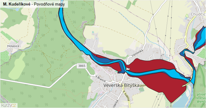 M. Kudeříkové - záplavové mapy stoleté vody