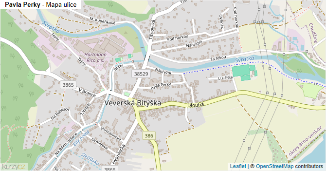 Pavla Perky - mapa ulice