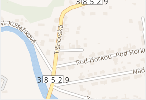 Pod Trhovicí v obci Veverská Bítýška - mapa ulice
