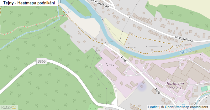 Tejny - mapa podnikání