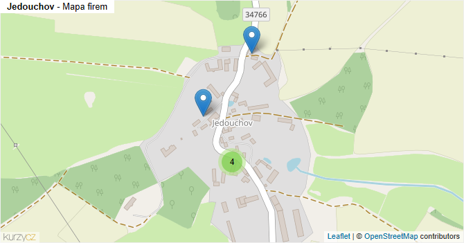 Jedouchov - mapa firem
