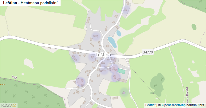 Leština - mapa podnikání