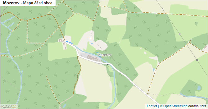 Mozerov - mapa části obce