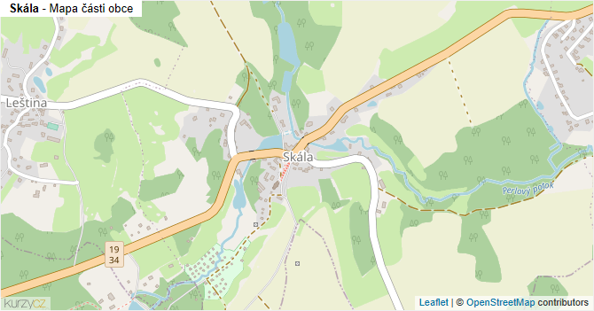 Skála - mapa části obce