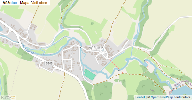 Věžnice - mapa části obce