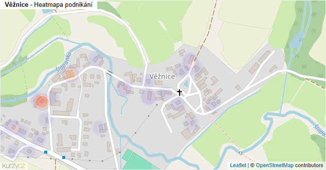 Věžnice - mapa podnikání