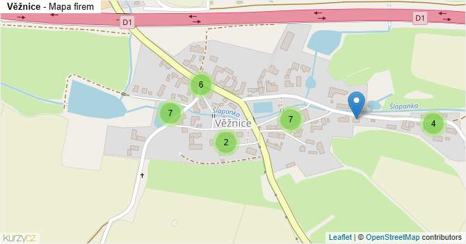 Věžnice - mapa firem