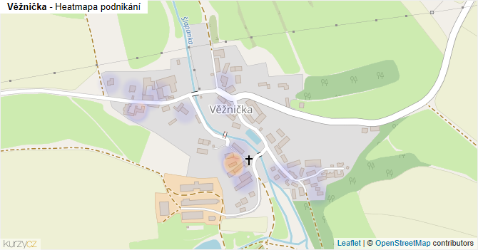 Věžnička - mapa podnikání