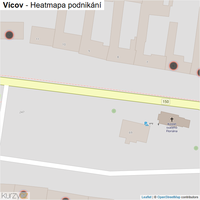 Mapa Vícov - Firmy v obci.