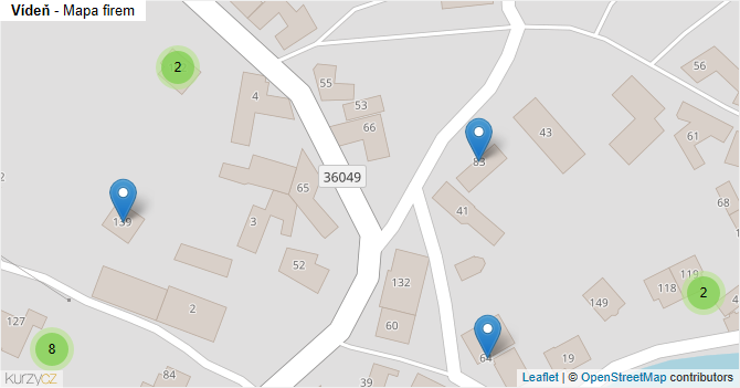 Vídeň - mapa firem