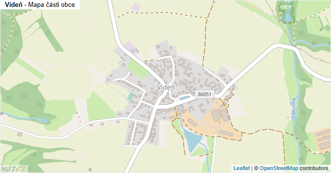 Vídeň - mapa části obce