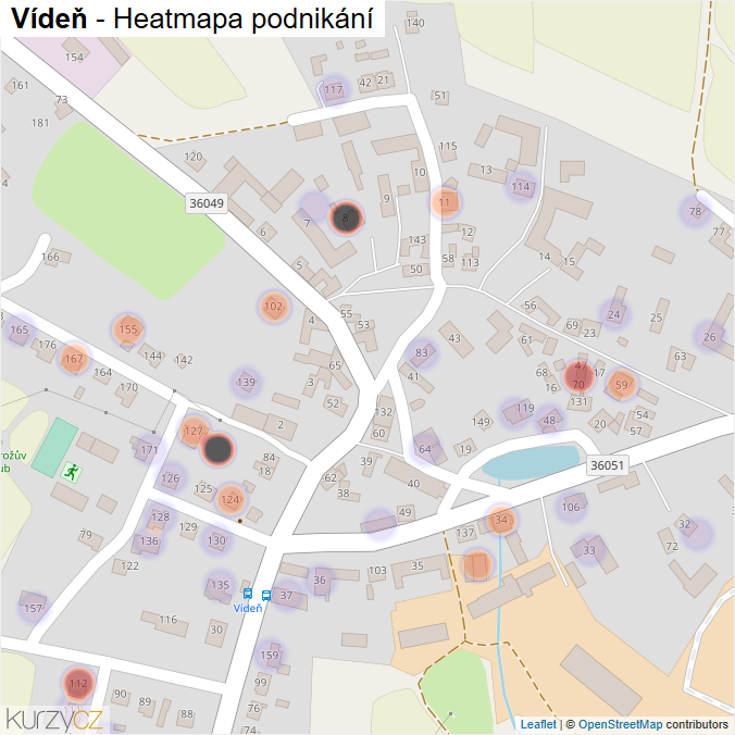 Mapa Vídeň - Firmy v části obce.