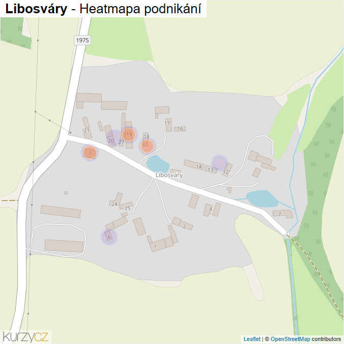 Mapa Libosváry - Firmy v části obce.