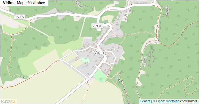 Vidim - mapa části obce