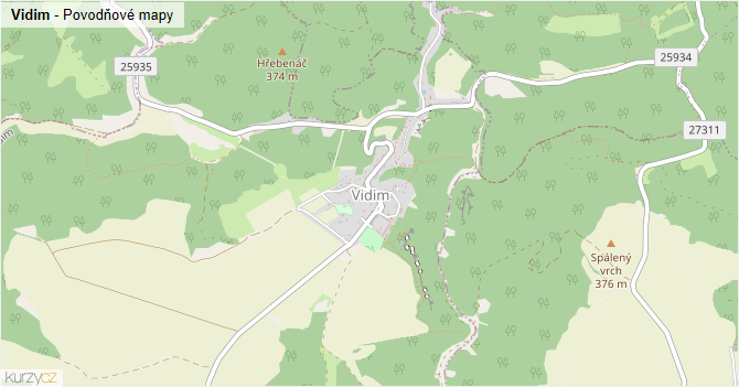 Vidim - záplavové mapy stoleté vody
