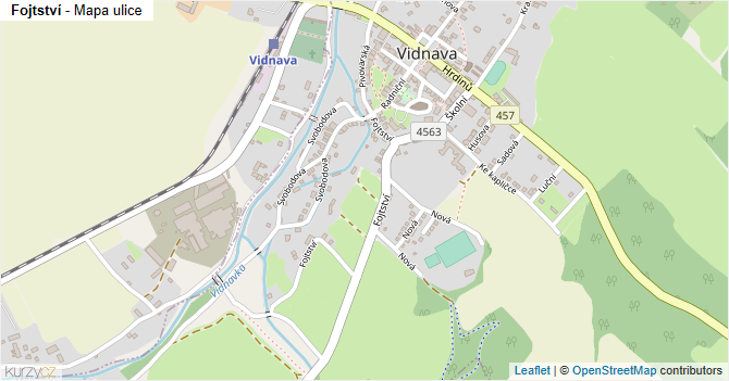 Fojtství - mapa ulice