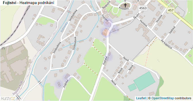 Fojtství - mapa podnikání
