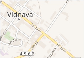 Hrdinů v obci Vidnava - mapa ulice