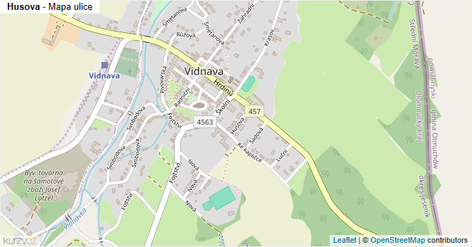 Husova - mapa ulice