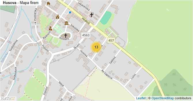 Husova - mapa firem