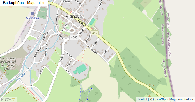 Ke kapličce - mapa ulice