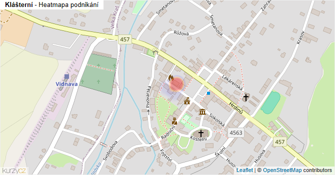 Klášterní - mapa podnikání