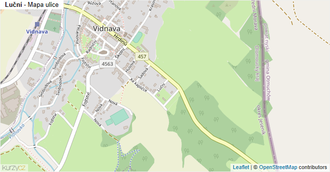 Luční - mapa ulice