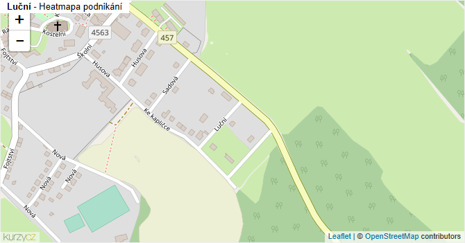 Luční - mapa podnikání