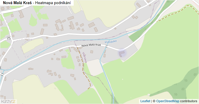 Nová Malá Kraš - mapa podnikání