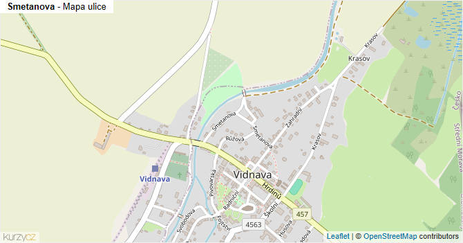 Smetanova - mapa ulice