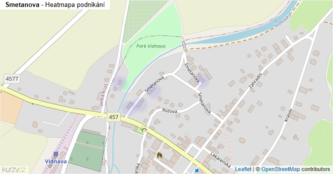 Smetanova - mapa podnikání