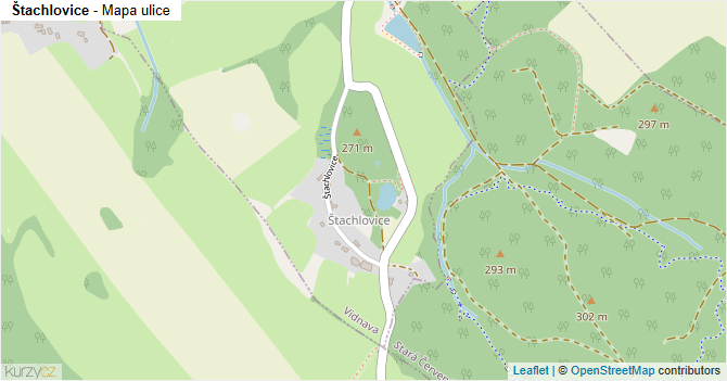 Štachlovice - mapa ulice