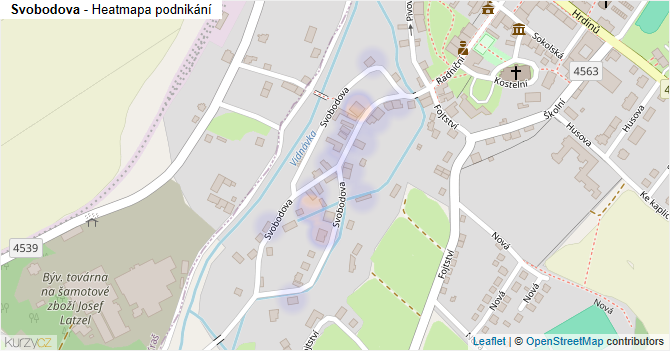 Svobodova - mapa podnikání