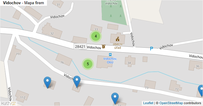 Vidochov - mapa firem