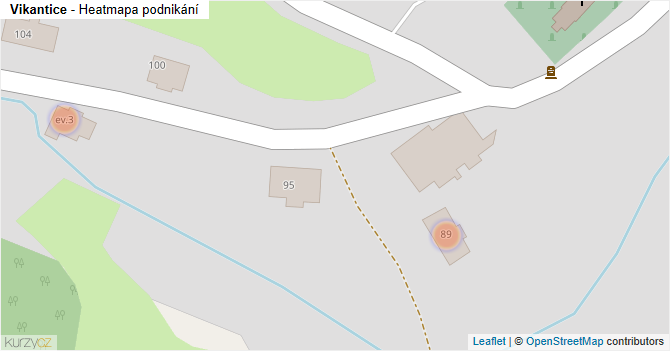 Vikantice - mapa podnikání