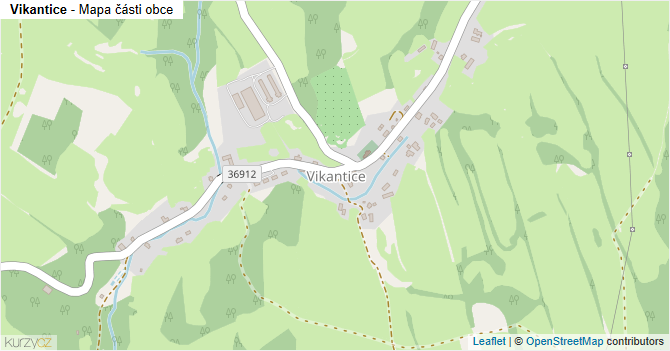 Vikantice - mapa části obce