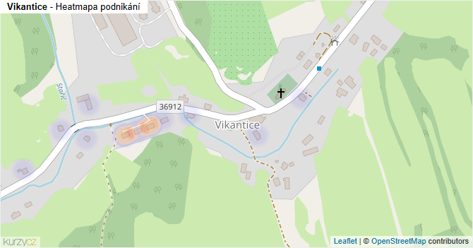 Vikantice - mapa podnikání