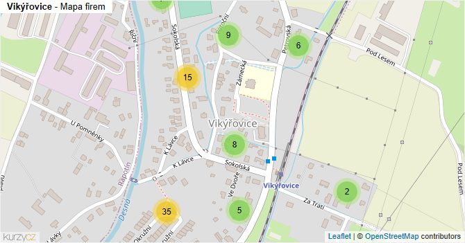 Vikýřovice - mapa firem