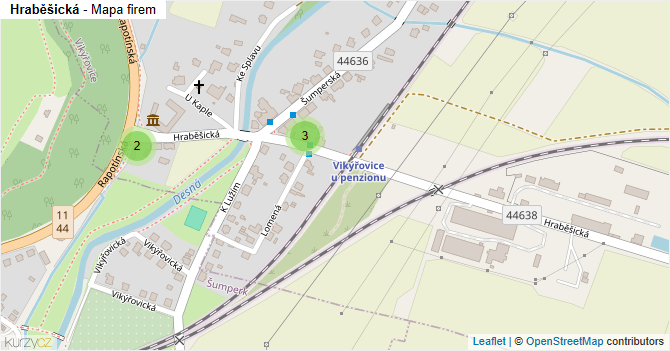 Hraběšická - mapa firem