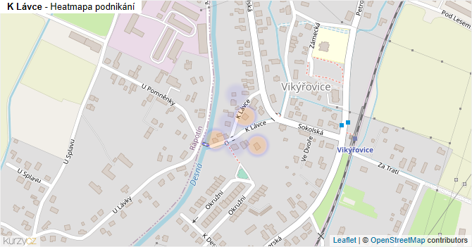 K Lávce - mapa podnikání