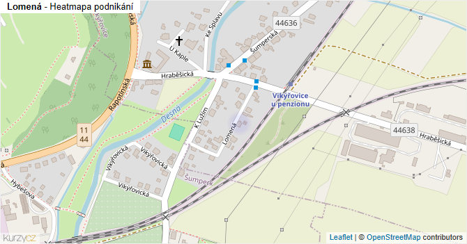 Lomená - mapa podnikání
