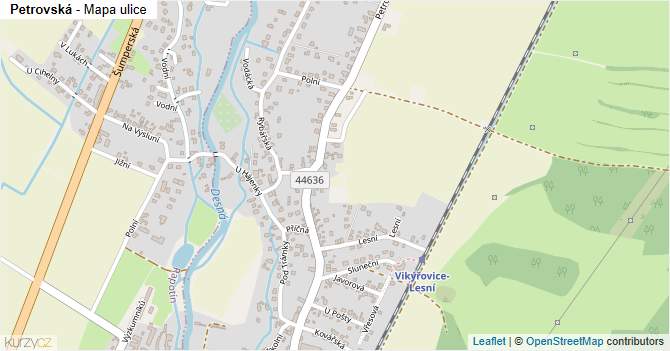 Petrovská - mapa ulice