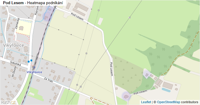 Pod Lesem - mapa podnikání