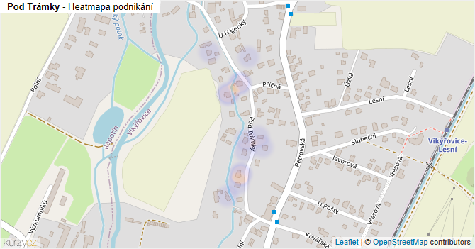 Pod Trámky - mapa podnikání
