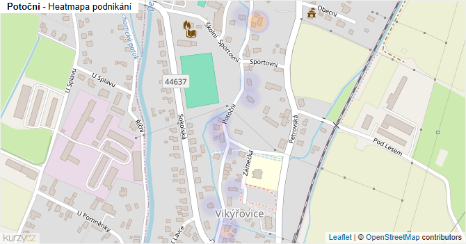 Potoční - mapa podnikání