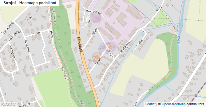 Strojní - mapa podnikání