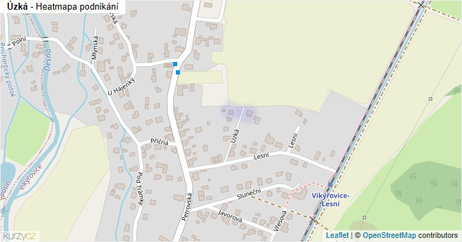 Úzká - mapa podnikání