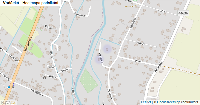 Vodácká - mapa podnikání
